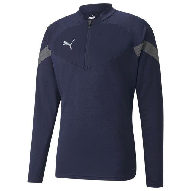 PUMA Training Shirt Teamfinal 1/4 Zip - Peacoat/smoked Pearl/PUMA Silver, size Large on Productcaster.