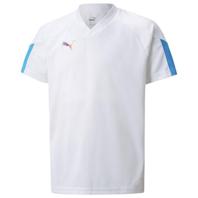 PUMA Training T-shirt Individualfinal - White/light Blue Kids, size L/164 cm on Productcaster.