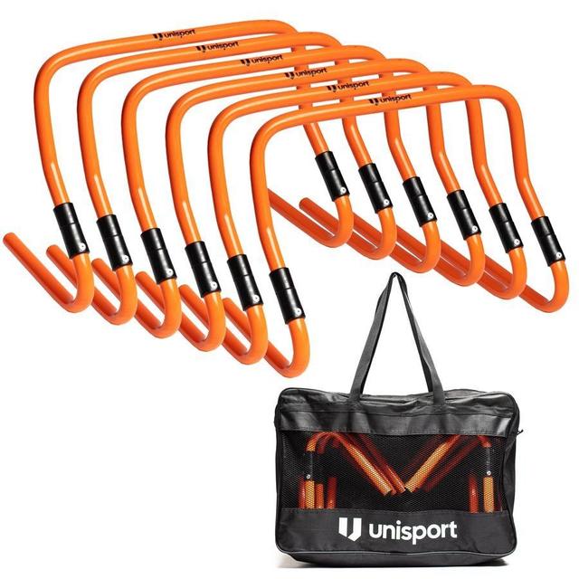 Unisport Training Hurdle 6-pack - Orange/black, size One Size on Productcaster.