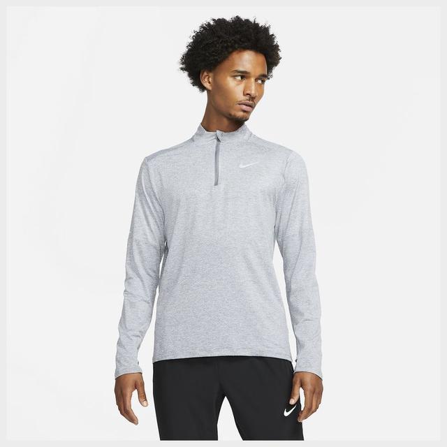 Nike Running Shirt 1/2 Zip Dri-fit Element - Smoke Grey/grey Fog, size XX-Large on Productcaster.