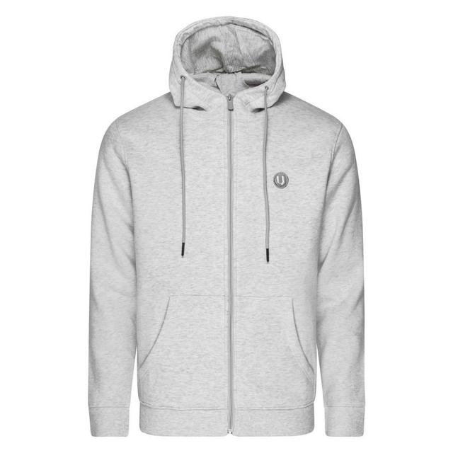 Unisport Everyday Organic Hoodie Full Zip - Light Grey, size Medium on Productcaster.