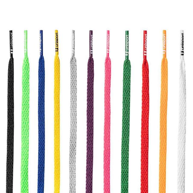 Unisport Shoe Laces 110x0,5cm 1-pak - Multicolor, size White on Productcaster.