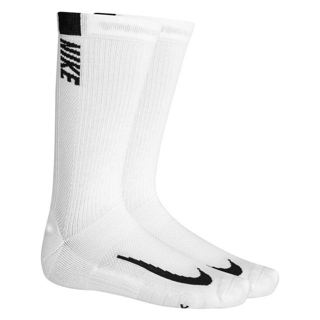 Nike Running Socks Multiplier Crew 2-pack - White/black, size M: 38-42 on Productcaster.