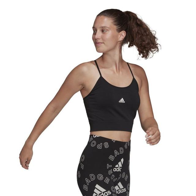 adidas Crop Top Seamless - Black/white Woman, size Small on Productcaster.