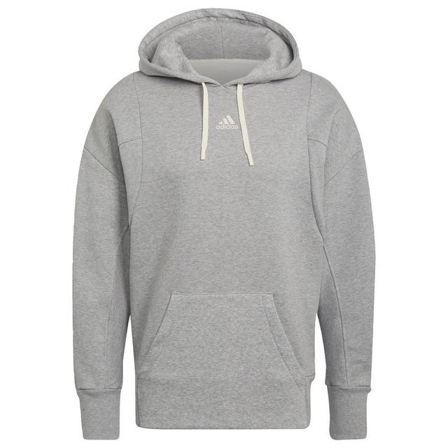 adidas Hoodie Studio Lounge Fleece - Grey Heather, size X-Small on Productcaster.