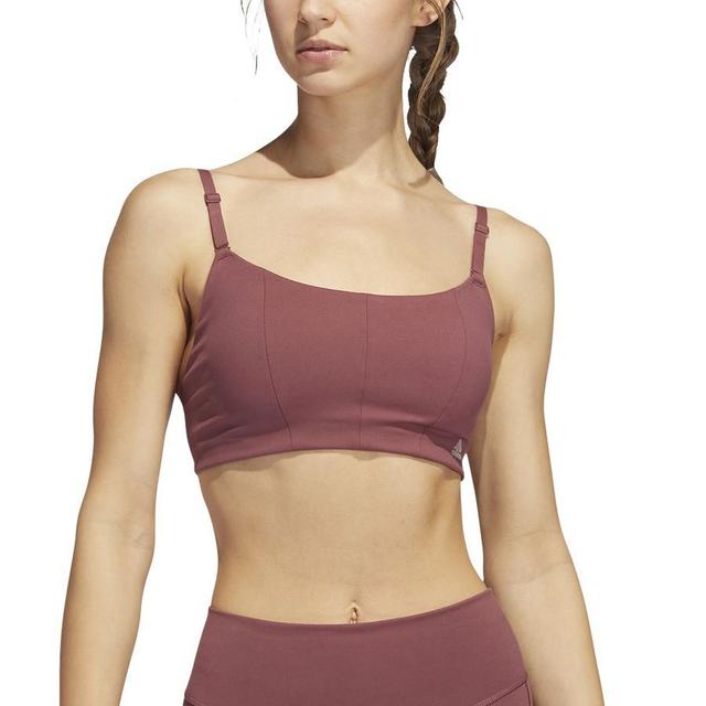 adidas Sports Bra Yoga Studio - Quiet Crimson Woman, size XX-Large on Productcaster.