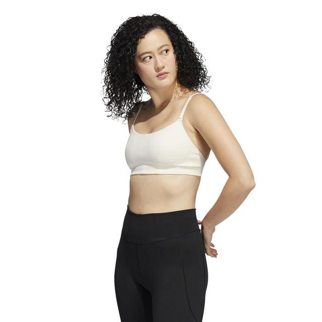 adidas Sports Bra Yoga Studio - Wonder White Women, size Large on Productcaster.