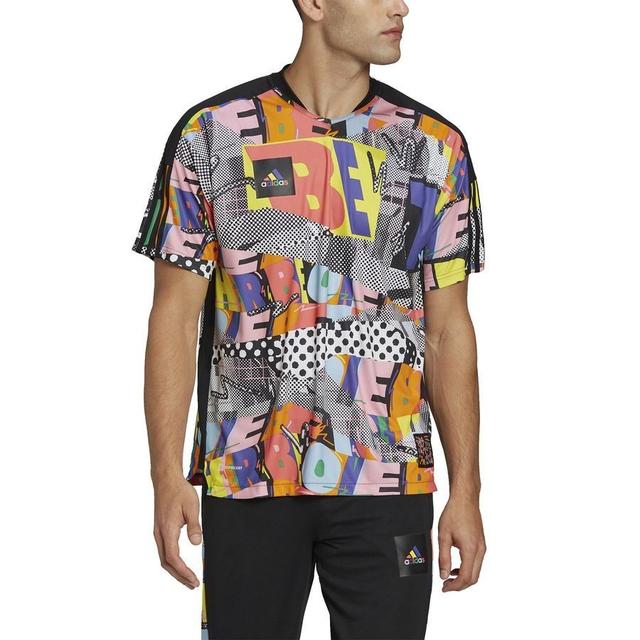 adidas T-shirt Tiro Pride - Multicolor/black, size Large on Productcaster.