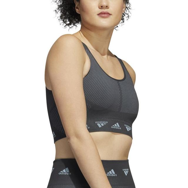 adidas Sports Bra Aeroknit - Magic Grey Woman, size X-Small on Productcaster.