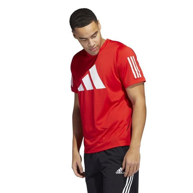 adidas Training T-shirt Freelift - Vivid Red/white, size Large on Productcaster.