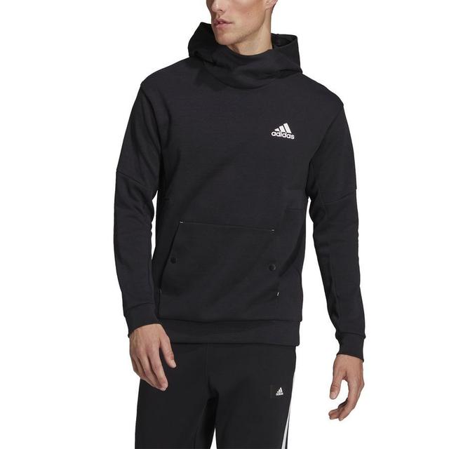 adidas Hoodie Designed For Gameday - Zwart/wit, maat Large on Productcaster.