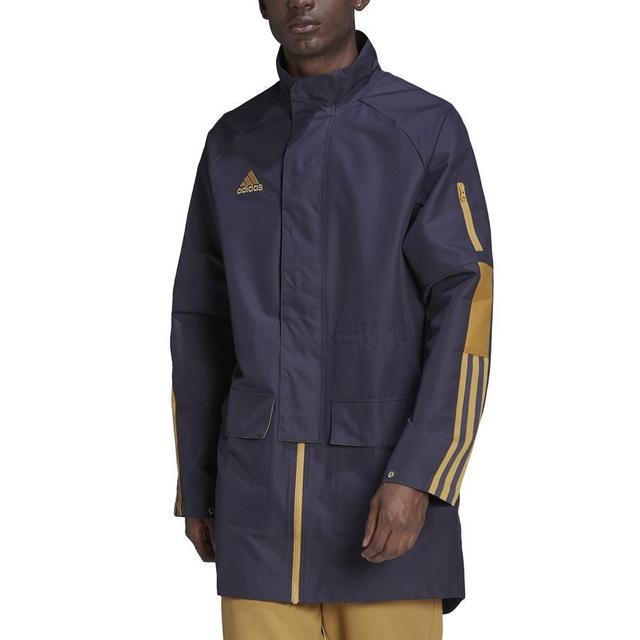 adidas Tiro Parka Jacket - Navy/gold, size X-Small on Productcaster.