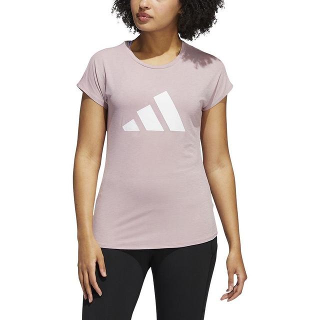 adidas Training T-shirt 3-stripes - Magic Mauve/white Woman, size Large on Productcaster.