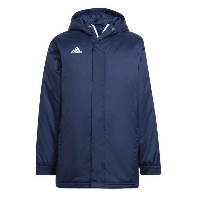 adidas Entrada 22 Stadium Jacket - Navy/white Kids, size 140 cm on Productcaster.