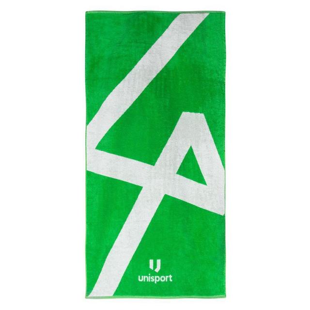 Unisport Beach Towel The Dribble 100 x 50 Cm - Green/white, size One Size on Productcaster.