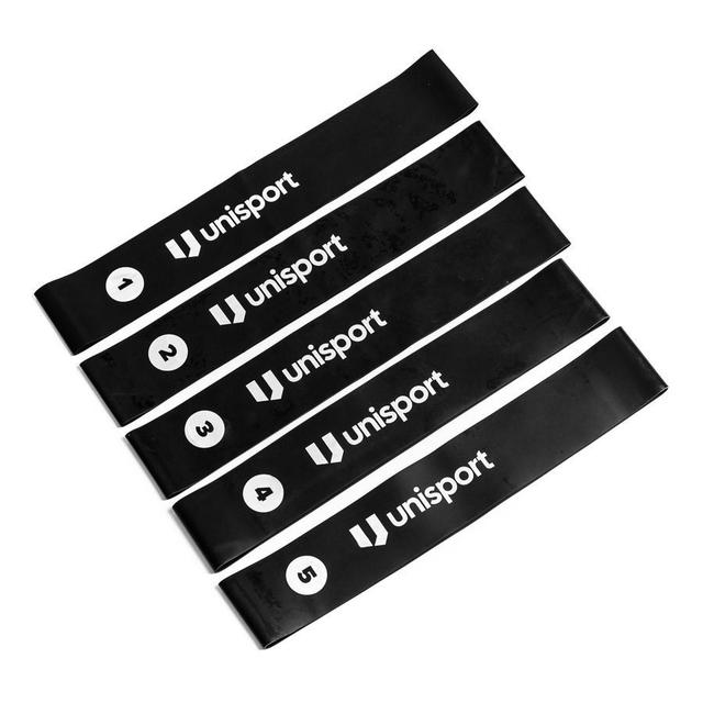 Unisport Resistance Band 5-pack - Black, size One Size on Productcaster.