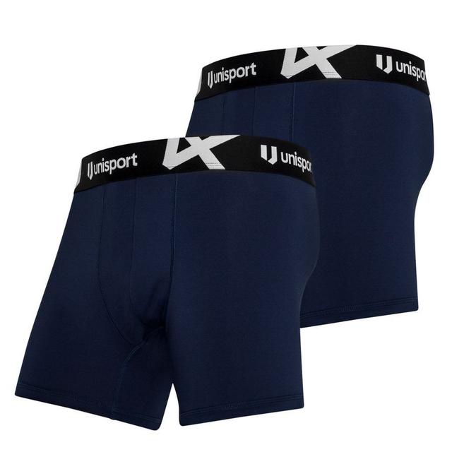 Unisport Athletic Boxer Shorts 2-pack - Navy, size Medium on Productcaster.