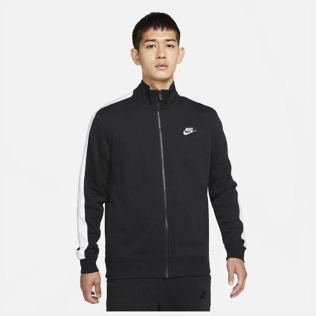 Nike Track Jacket Nsw Club Fleece - Black/white, size X-Small on Productcaster.