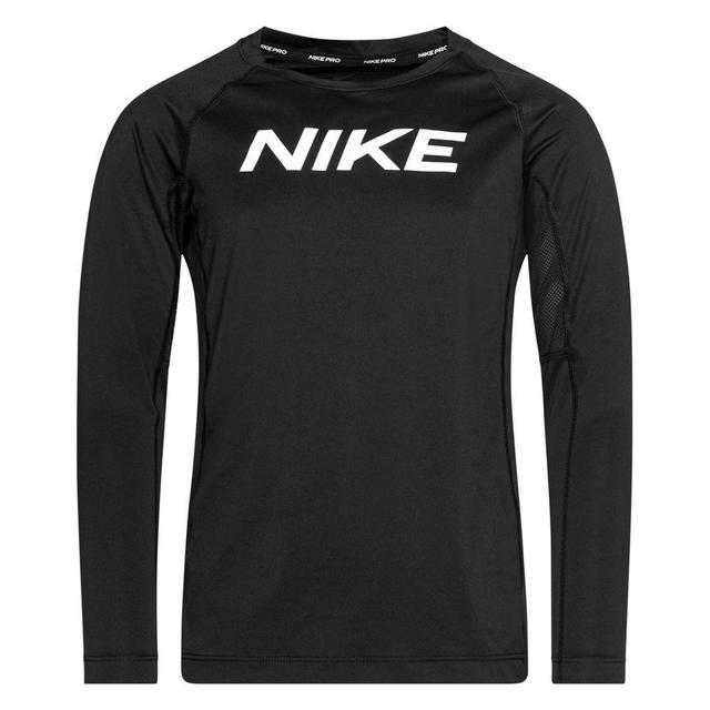 Nike Pro Training Shirt Dri-fit - Black/white Kids, size M: 137-147 cm on Productcaster.