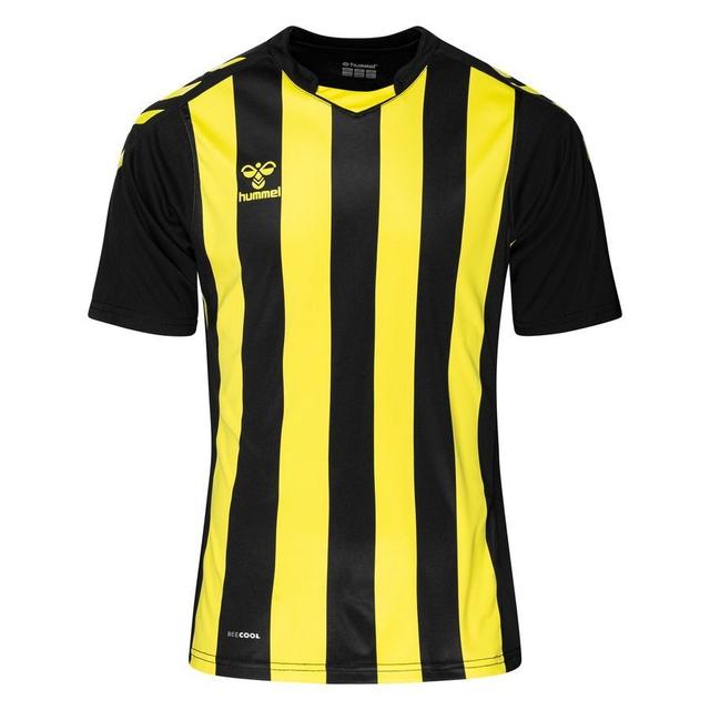 Hummel Playershirt Hmlcore Xk Striped - Black/blazing Yellow, size Medium on Productcaster.