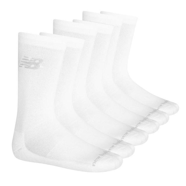 New Balance Socks Cushioned Crew 3-pack - White, size 39-42 on Productcaster.