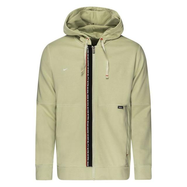 Nike F.C. Hoodie Tribuna Fleece - Olive Cargo/habanero Red/white, size Medium on Productcaster.