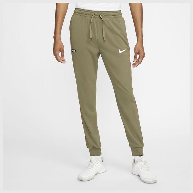 Nike F.C. Training Trousers Dri-fit Libero - Medium Olive/habanero Red/white, size Small on Productcaster.