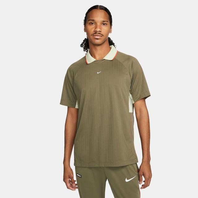 Nike F.C. T-shirt Dri-fit Tribuna - Medium Olive/white, size X-Small on Productcaster.