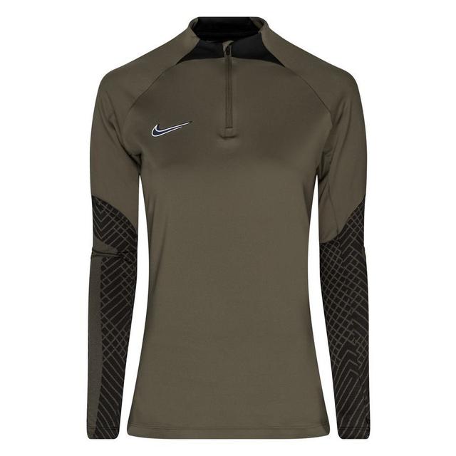 Nike Training Shirt Dri-fit Strike Drill - Medium Olive/white Woman, size Small on Productcaster.