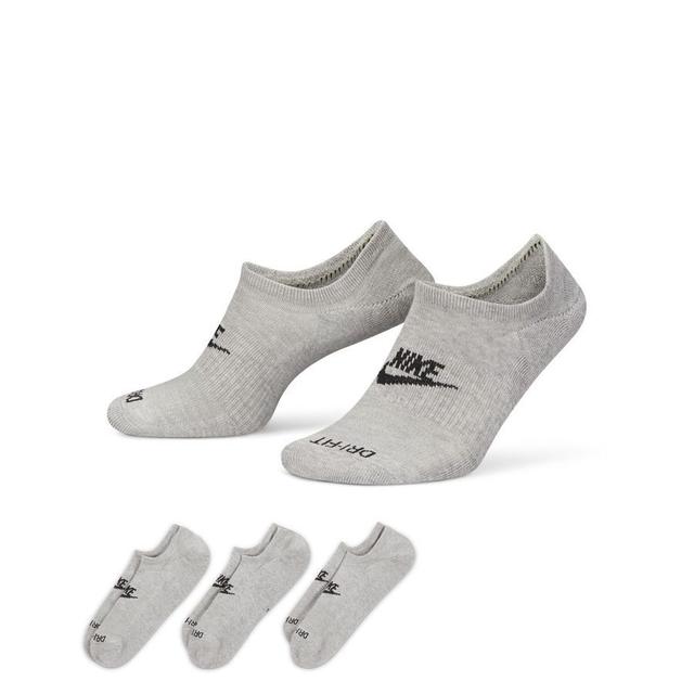 Nike Socks No-show Everyday Plus Cush 3-pack - Dark Grey Heather/black, size S: 34-38 on Productcaster.