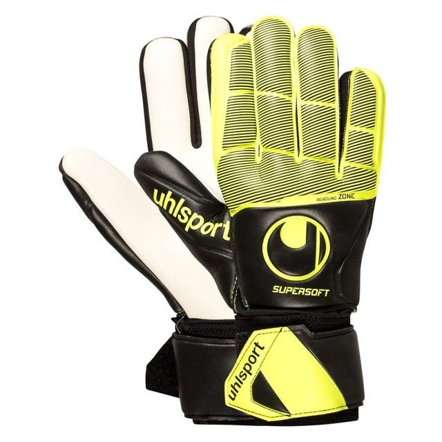 Uhlsport Goalkeeper Gloves Supersoft Flex Frame - Black/fluo Yellow, size 10½ on Productcaster.