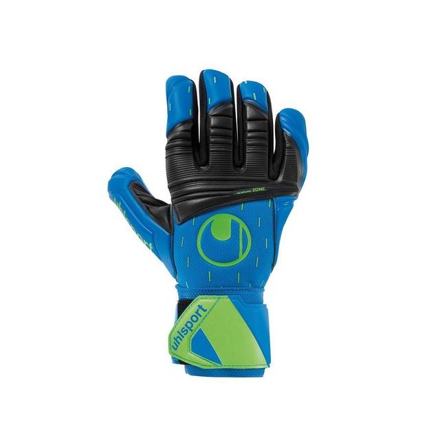 Uhlsport Goalkeeper Gloves Aqua Range Aquasoft Hn - Pacific Blue/black/fluo Green, size 8½ on Productcaster.