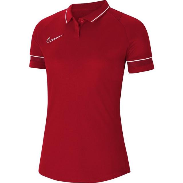 Nike Polo Dri-fit Academy 21 - University Red/white Woman, size Small on Productcaster.