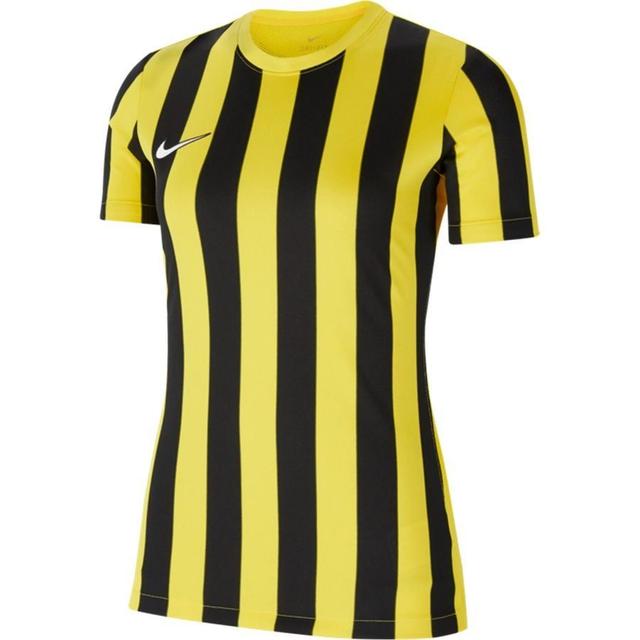 Nike Playershirt Dri-fit Striped Division Iv - Tour Yellow/black/white Woman, size X-Small on Productcaster.