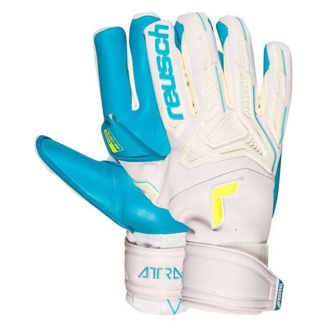 Reusch Goalkeeper Gloves Attrakt Freegel Windproof - White/blue, size 8 on Productcaster.