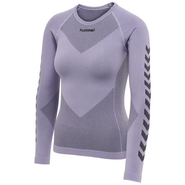 Women's super-stretchy, seamless jersey with long sleeves and a knitted logo - Hummel, size X-Small on Productcaster.