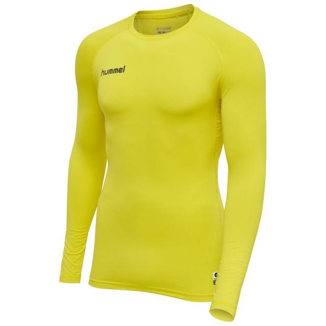 Hummel First Performance Baselayer Long Sleeves - Yellow, size Medium on Productcaster.