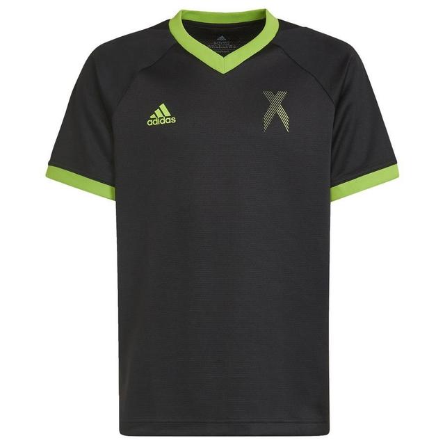 adidas Training T-shirt X - Black/solar Green Kids, size 140 cm on Productcaster.