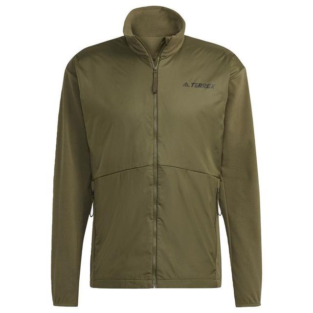 adidas Jacket Terrex Wind Fleece - Focus Olive, size Small on Productcaster.