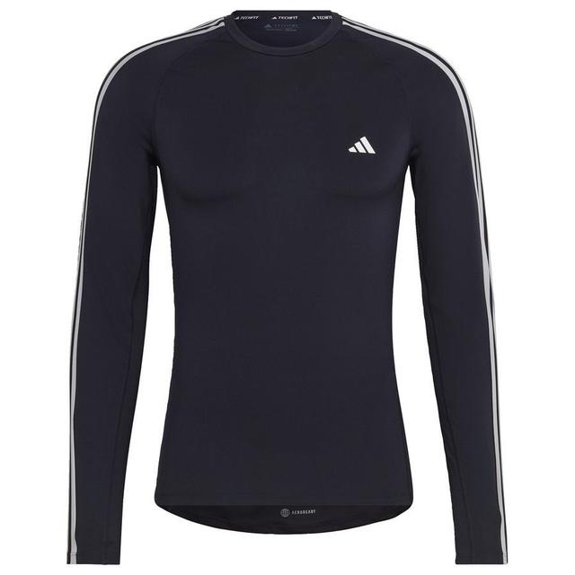 adidas Training Shirt Techfit Long Sleeves - Legend Ink/white, size Large on Productcaster.