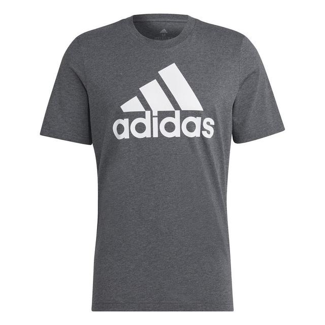 adidas T-shirt Essentials Big Logo - Dark Grey/white, size Small on Productcaster.