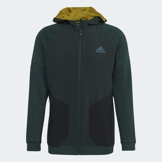 adidas Training Hoodie Full Zip - Shadow Green, size Medium on Productcaster.