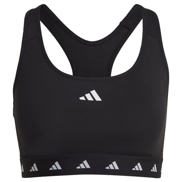 adidas Sports Bra Techfit Powerreact - Black/white Woman, size M D-D on Productcaster.