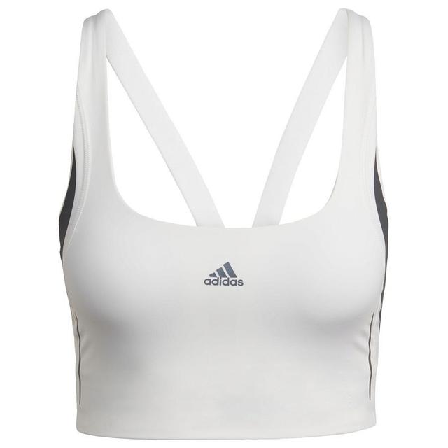 adidas Sports Bra Power Impact - White Women, size L D-D on Productcaster.