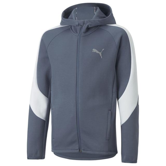 PUMA Jacket Evostripe Full Zip - Blue Kids, size L/164 cm on Productcaster.