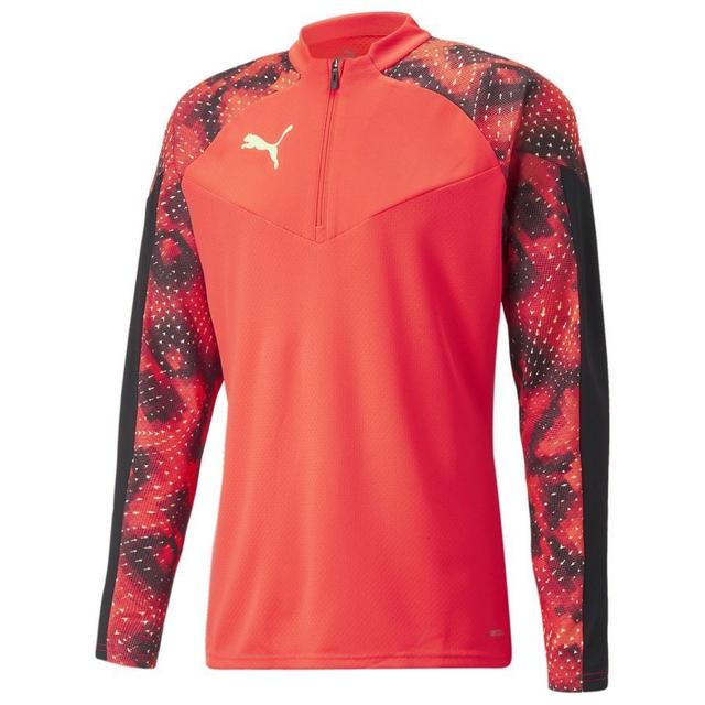 PUMA Training Shirt Individualfinal 1/4 Zip Wc - Fiery Coral/black, size X-Small on Productcaster.