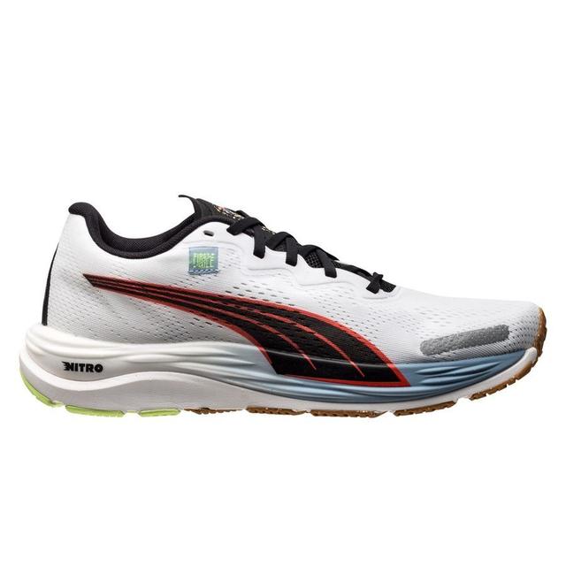 PUMA Running Shoe Velocity Nitro 2 First Mile - White/blue Wash/black Woman, size 40½ on Productcaster.