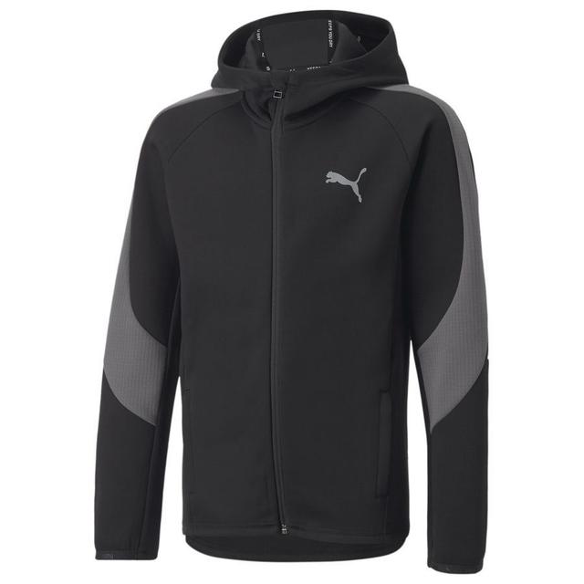 PUMA Jacket Evostripe Full Zip - Black/grey Kids, size S/140 cm on Productcaster.