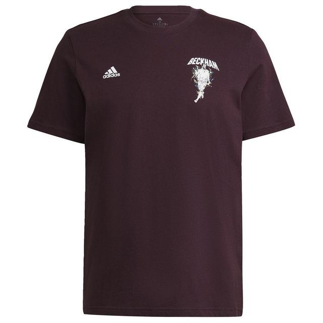 adidas T-shirt Icon Beckham Graphic - Burgundy, size X-Small on Productcaster.