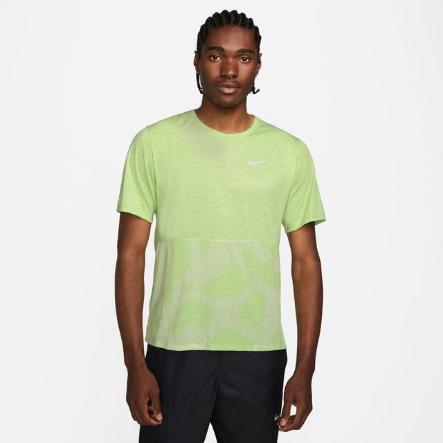 Nike Running T-shirt Dri-fit Run Division - Ghost Green/reflect Silver, size Small on Productcaster.